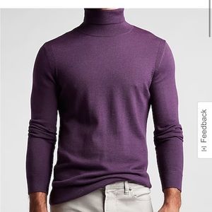 Turtleneck Men’s Sweater in Maroon/Wine
